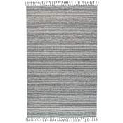 Feizy Brady 5' x 8' Striped Indoor Rectangular Area Rug Gray / Blue / Ivory