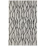 Feizy Enzo 12' x 15' Wool Abstract Indoor Rectangular Area Rug Ivory / Black / Taupe