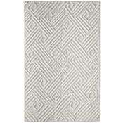 Feizy Enzo 8' x 11' Wool Geometric Indoor Rectangular Area Rug Tan / Ivory