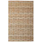 Feizy Lilliana 5' x 8' Geometric Indoor Rectangular Area Rug in Tan / Ivory / Gold Tan / Ivory / Gold