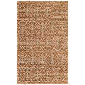 Feizy Lilliana 8' x 11' Geometric Indoor Rectangular Area Rug in Orange / Tan Orange / Tan