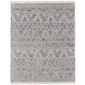 Feizy Savona 9' x 12' Southwestern Indoor Rectangular Area Rug in Ivory / Gray / Blue Ivory / Gray / Blue