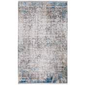 Feizy Cadiz 13' x 20' Acrylic and Viscose Abstract Indoor Rectangular Area Rug Ivory / Blue / Gold