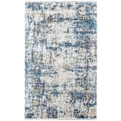 Feizy Cadiz 2-1/4' x 3-1/4' Acrylic and Viscose Abstract Indoor Rectangular Throw Rug Ivory / Tan / Blue