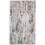Feizy Cadiz 3' x 5' Abstract Indoor Rectangular Throw Rug in Gray / Red / Blue Gray / Red / Blue
