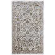 Feizy Cadiz 3' x 5' Vintage Indoor Rectangular Throw Rug in Ivory / Gray / Gold Ivory / Gray / Gold