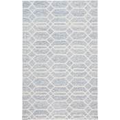 Feizy Belfort 9' x 12' Wool Geometric Indoor Rectangular Area Rug Blue / Ivory