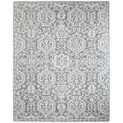 Feizy Belfort 9' x 12' Wool Geometric Indoor Rectangular Area Rug Gray / White