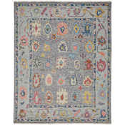 Feizy Karina 3-1/2' x 5-1/2' Traditional Indoor Rectangular Throw Rug in Blue / Gray / Red Blue / Gray / Red