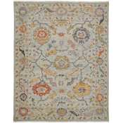 Feizy Karina 7-3/4' x 9-3/4' Transitional Indoor Rectangular Area Rug Gray / Yellow / Red