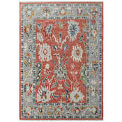Feizy Karina 3-1/2' x 5-1/2' Traditional Indoor Rectangular Throw Rug in Red / Gray / Ivory Red / Gray / Ivory