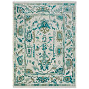 Feizy Karina 9-1/2' x 13-1/2' Wool Traditional Indoor Rectangular Area Rug Green / Ivory