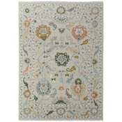 Feizy Karina 7-3/4' x 9-3/4' Wool Botanical Indoor Rectangular Area Rug Ivory / Gold / Green