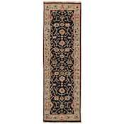 Feizy Carrington 2-1/2' x 8' Botanical Indoor Runner in Black / Gold / Gray Black / Gold / Gray