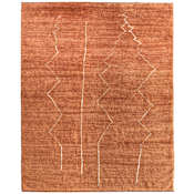Feizy Agape 11-1/2' x 15' Wool Abstract Indoor Rectangular Area Rug Orange / White