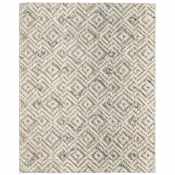 Feizy Anica 4' x 6' Wool Moroccan & Tribal Indoor Rectangular Throw Rug Ivory / Gray / Black