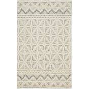 Feizy Anica 9' x 12' Wool Geometric Indoor Rectangular Area Rug Ivory / Black