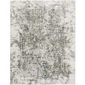 Feizy Atwell 3' x 5' Polypropylene Abstract Indoor Rectangular Throw Rug Green / Gray / Ivory