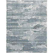 Feizy Atwell 3' x 5' Polypropylene Abstract Indoor Rectangular Throw Rug Blue / Gray