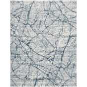Feizy Atwell 3' x 5' Polypropylene Abstract Indoor Rectangular Throw Rug Blue / Gray / Ivory