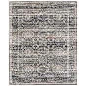 Feizy Augustine 9' x 12' Polyester and Polypropylene Vintage Indoor Rectangular Area Rug Black / Ivory / Green
