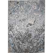 Feizy Azure 8' x 10' Abstract Indoor Rectangular Area Rug in Ivory / Gray / Blue Ivory / Gray / Blue