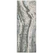 Feizy Azure 2-3/4' x 7-3/4' Abstract Indoor Runner in Gray / Ivory / Blue Gray / Ivory / Blue