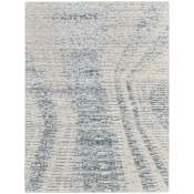Feizy Brighton 7-3/4' x 9-3/4' Abstract Indoor Rectangular Area Rug in Ivory / Blue / Gray Ivory / Blue / Gray