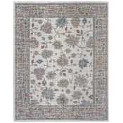 Feizy Dartmouth 9' x 12' Botanical Indoor Rectangular Area Rug Ivory / Brown / Blue