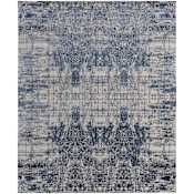 Feizy Eastfield 4' x 6' Abstract Indoor Rectangular Throw Rug in Blue / Ivory Blue / Ivory