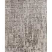 Feizy Eastfield 4' x 6' Abstract Indoor Rectangular Throw Rug in Gray / Ivory Gray / Ivory