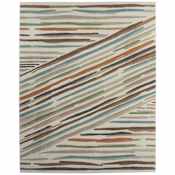 Feizy Eden 12' x 15' Abstract Indoor Rectangular Area Rug in Ivory / Brown / Blue Ivory / Brown / Blue