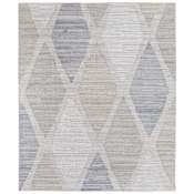 Feizy Elias 10' x 14' Geometric Indoor Rectangular Area Rug in Ivory / Blue / Brown Ivory / Blue / Brown