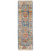 Feizy Fillmore 2-1/2' x 8' Geometric Indoor Runner Blue / Yellow / Red