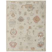 Feizy Grafton 8-1/2' x 11-1/2' Vintage Indoor Rectangular Area Rug in Ivory / Orange / Gray Ivory / Orange / Gray
