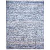 Feizy Janson 7-3/4' x 9-3/4' Striped Indoor Rectangular Area Rug in Blue / Silver Blue / Silver