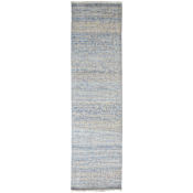 Feizy Janson 2-1/2' x 10' Striped Indoor Runner in Blue / Silver Blue / Silver