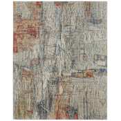 Feizy Jaxson 5' x 7-1/2' Abstract Indoor Rectangular Area Rug Gray / Orange / Ivory