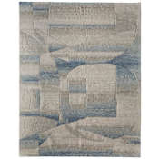Feizy Jaxson 12' x 15' Abstract Indoor Rectangular Area Rug Blue / Ivory / Gray