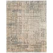 Feizy Jaxson 5' x 7-1/2' Abstract Indoor Rectangular Area Rug in Ivory / Tan / Gray Ivory / Tan / Gray