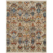 Feizy Leylan 5-1/2' x 8-1/2' Moroccan & Tribal Indoor Rectangular Area Rug Tan / Ivory / Orange