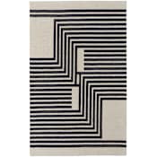 Feizy Maguire 9' x 12' Abstract Indoor Rectangular Area Rug Gray / Ivory / Black