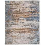 Feizy Pearson 12' x 15' Abstract Indoor Rectangular Area Rug in Blue / Ivory / Brown Blue / Ivory / Brown
