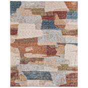 Feizy Pearson 12' x 15' Abstract Indoor Rectangular Area Rug in Blue / Ivory / Orange Blue / Ivory / Orange