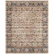 Feizy Pearson 12' x 15' Vintage Indoor Rectangular Area Rug in Ivory / Tan / Blue Ivory / Tan / Blue