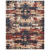 Feizy Pearson 12' x 15' Abstract Indoor Rectangular Area Rug in Blue / Red / Tan Blue / Red / Tan