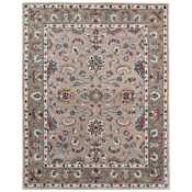 Feizy Rylan 8' x 10' Botanical Indoor Rectangular Area Rug Ivory / Taupe / Blue