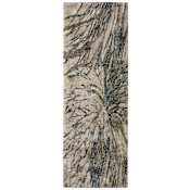 Feizy Skyview 2-1/2' x 7-1/4' Shag Abstract Indoor Runner Gray / Green / Ivory