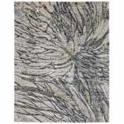 Feizy Skyview 12' x 15' Shag Abstract Indoor Rectangular Area Rug Gray / Green / Ivory