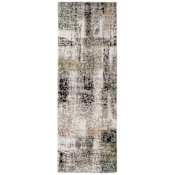 Feizy Skyview 2-1/2' x 7-1/4' Shag Abstract Indoor Runner Gray / Taupe / Ivory
